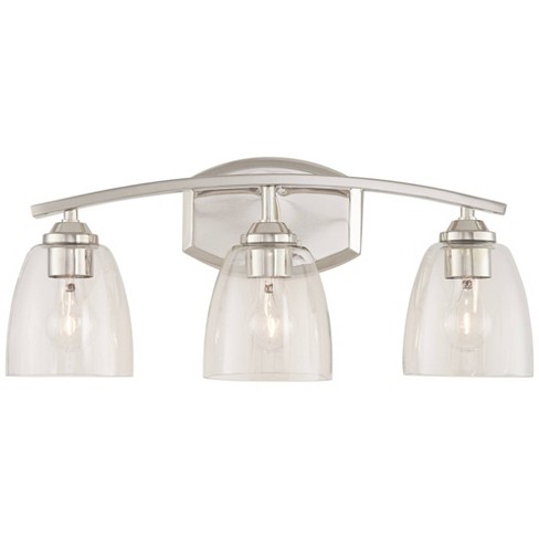 360 Lighting Modern Wall Light Polished Nickel Hardwired 22 Wide