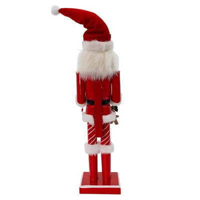 15-Inch Red and White Wooden Santa Claus Nutcracker