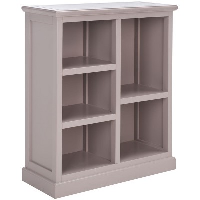 Quartz Gray Wood Cube Bookshelf
