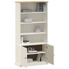 vidaXL Bookcase Storage 3 Shelf Bookcase for Living Room VIGO Solid Wood Pine - 2 of 4