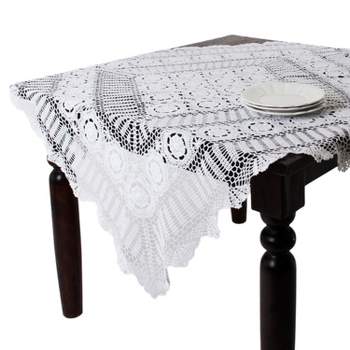 Saro Lifestyle Handmade Crochet Cotton Lace Table Linens