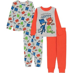 PJ Masks Toddler Boys' 4-Piece Long Sleeve Cotton Pajama Sets - 1 of 4