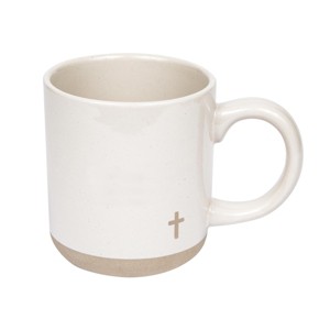 Sweet Water Decor Cross (Bottom Corner) Stoneware Coffee Mug -14oz - 1 of 3