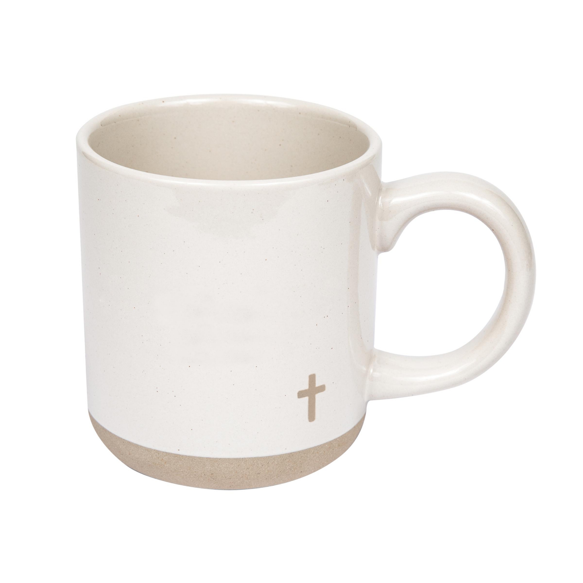 Sweet Water Decor Cross (Bottom Corner) Stoneware Coffee Mug -14oz