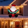 Angel Sar 5.8FT Inflatable Santa with Banner, LED Lighted Christmas Decoration, Outdoor Yard Blow Up Decor with "Merry Christmas" Sign - 3 of 4