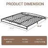 Low Bed Frame, Heavy Duty Metal Platform Full Bed Frame Low Profile, Mattress Foundation, No Box Spring Needed, Noise-Free, Non-Slip - 2 of 4