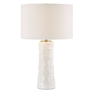 Uttermost Pavlova Glossy Table Lamp, White - 1 of 4