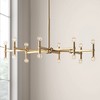 Possini Euro Design Marya Satin Brass Chandelier 37" Wide Modern 24-Light Fixture for Dining Room House Foyer Kitchen Island Entryway Bedroom Home - 2 of 4