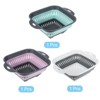 Unique Bargains Pasta Veggies Kitchen Collapsible Food Colander with Extendable Handle 3 Pcs - 4 of 4