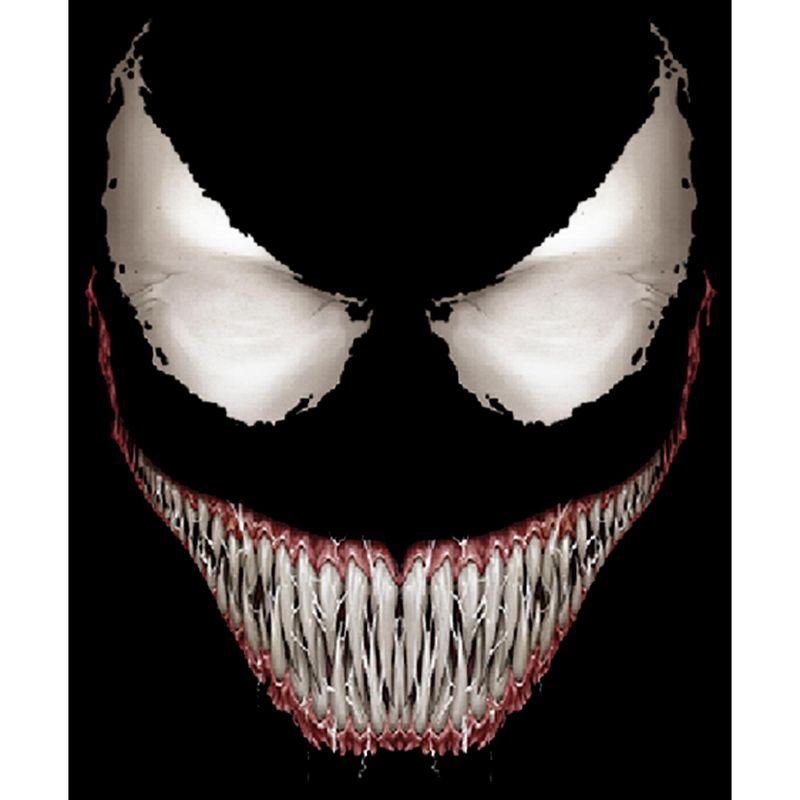 Men's Marvel Venom Grin Pull Over Hoodie, 2 of 5