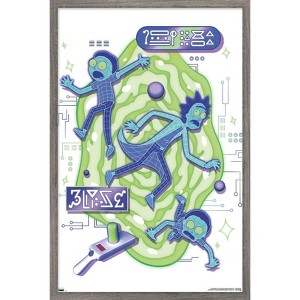 Trends International Rick and Morty - Portal Vaporick Framed Wall Poster Prints - 1 of 4