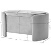 Nordlys White Bouclé Storage Bench Modern Design Style Upholstery Entry - 4 of 4