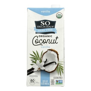 So Delicious Coconut Milk Beverage - Vanilla - Case of 12 - 32 fl oz - 1 of 2