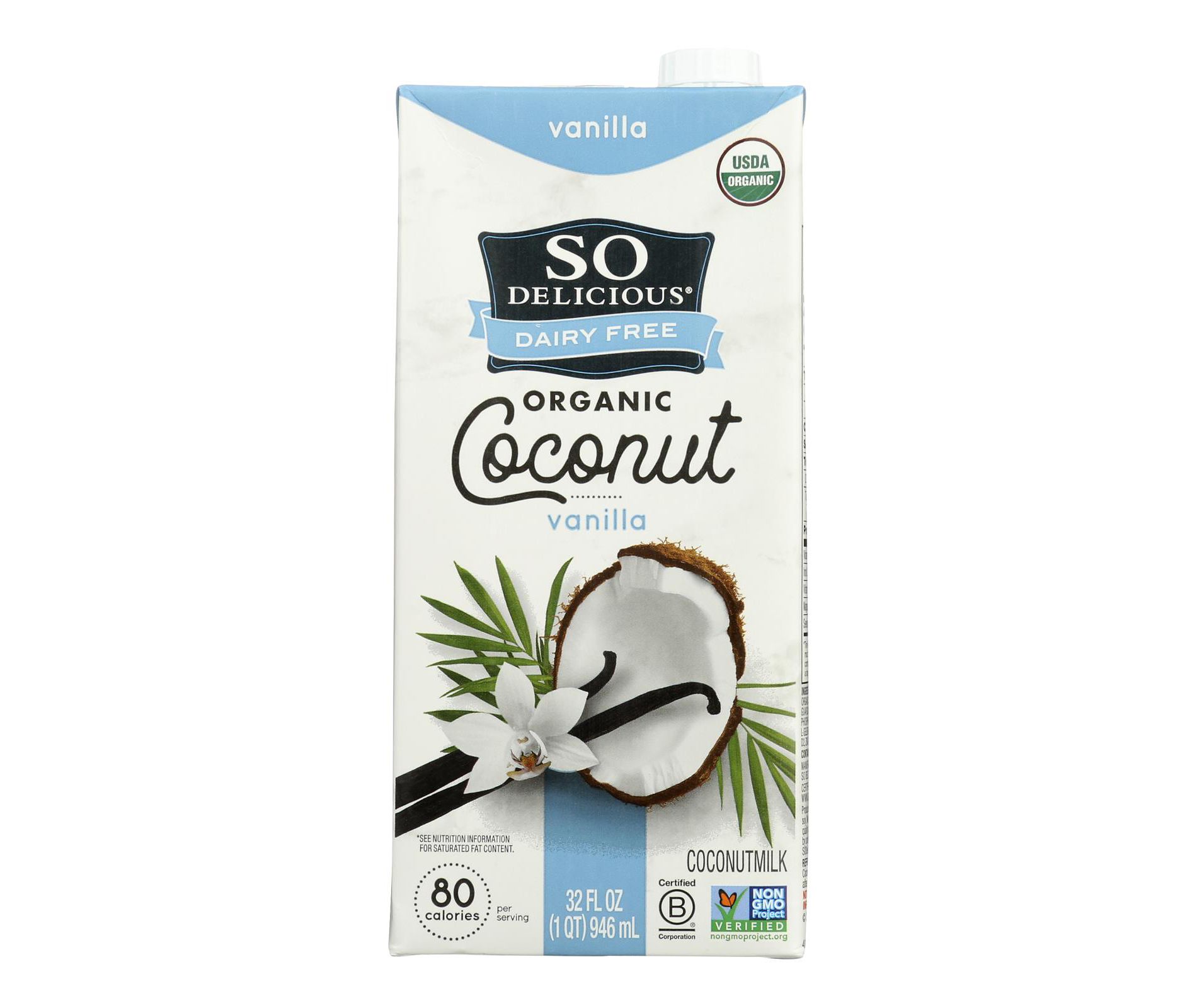 So Delicious Coconut Milk Beverage - Vanilla - Case of 12 - 32 fl oz