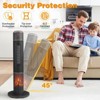 Karl Home 1500-Watt 33 in. Portable Electric Tower Space Heater with 3D Flame 60° Oscillation - 2 of 4