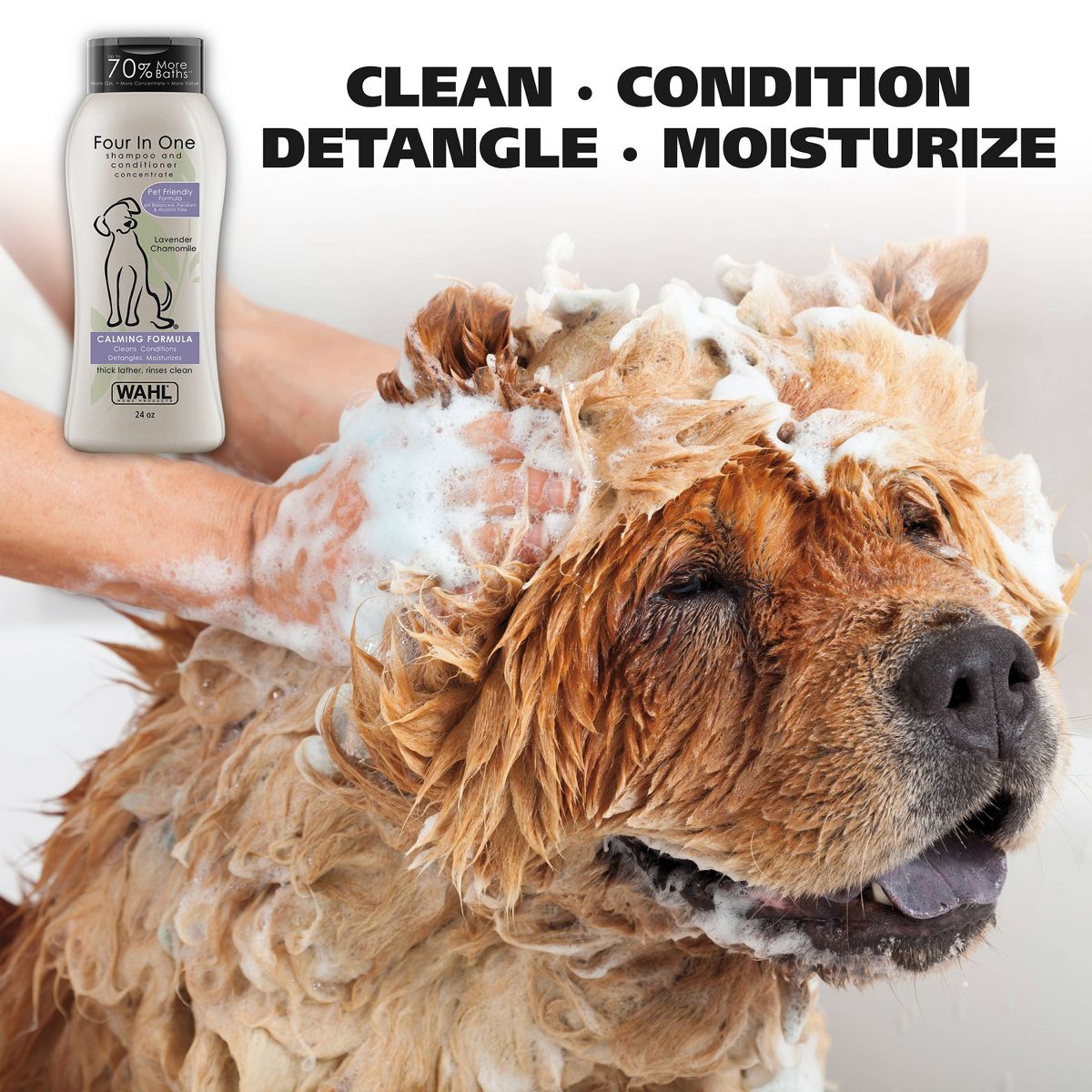 Wahl Four-In-One Fresh Scented Calming Formula Dog Shampoo and Conditioner - 24 fl oz - thumbnail 9