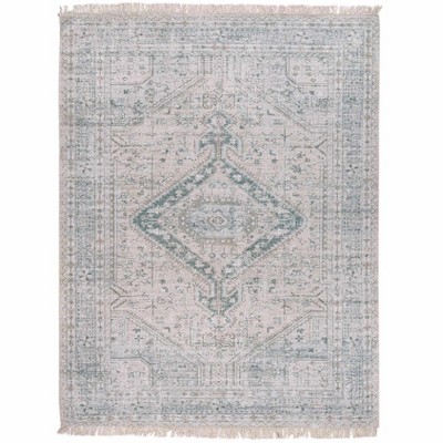 Birdham Sage Green Handwoven Cotton Area Rug 2'3" x 4'