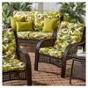 Kensington Garden 2pc 24"x22" Outdoor Seat and Back Chair Cushion Set - 3 of 4