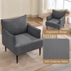 Mid Century Accent Chair, Comfy Living Room Armchair Sofa for Bedroom, Modern Accent Chair with Arms and Metal Legs - 4 of 4