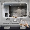 Bathroom Vanity Mirror,Rounded Square Mirror Frameless Bathroom Wall Mirror Anti-Fog Waterproof-The Pop Home - 2 of 4