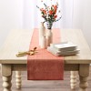 Design Imports  Ribbed 2-Tone Table Runner, Vintage Red, 13X72" - 2 of 4