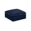Meridian Furniture,Cozy Velvet Ottoman - 3 of 4