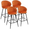 Bekrvio 30" Bar Height Stools - Swivel Velvet Barstools with Back, Modern Upholstered High Chairs for Kitchen Counter, Home Pub - 3 of 4