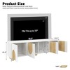 Kumasinova 69.6" Sleek Contemporary TV Stand with Rebound Device for TV up to 75",Stylish TV Console with Arched Cabinets for Living Room - 3 of 4