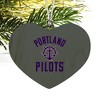 Portland Pilot Heart Love Wood Christmas Tree Holiday Ornament - 2 of 3