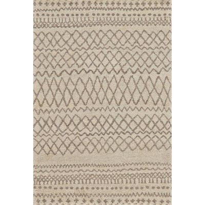 2'x3' Geometric Design Knotted Accent Rugs Natural/Ivory - Weave & Wander