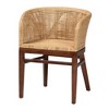 bali & pari Papua Dining Chair: Acacia Frame, Woven Rattan, Bohemian Design, Assembly Required - 2 of 4