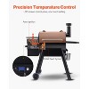 VEVOR Wood Pellet Grill Smoker, 8 in 1 BBQ Grills for Outdoor Cooking, 575 Square Inches Cook Area Electric Grill, 500°F Max Temperature, Black - 4 of 4