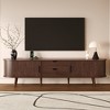MOEPISY 70 Inch Mid Century Modern TV Stand, TV Stand for 80 Inch TV, TV Stand with Tambour Doors - 3 of 4