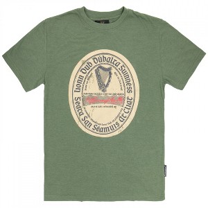 Adult Guinness Beer Gaelic Label Shirt - Green - 1 of 4