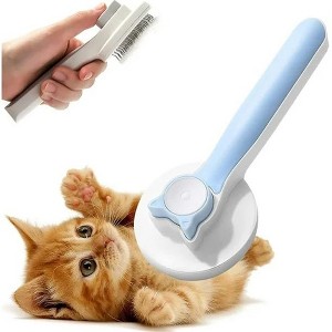 BABYYER Pet Grooming Brush - Gentle Slicker for Removing Loose Undercoat, Suitable for Cats and Dogs - 1 of 4