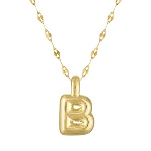 Junior Jewels 14K Gold Over Sterling Silver Initial Bubble Necklace, A-Z - 1 of 2