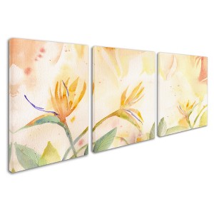Trademark Fine Art-Sheila Golden 'Bird of Paradise Tableau' Canvas Art Set - 1 of 2