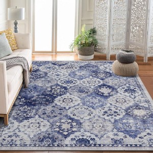 Area Rug 5x7,Rugs for Living Room & Bedroom,Bohemian Washable Rug with TPR Gripper - 1 of 4