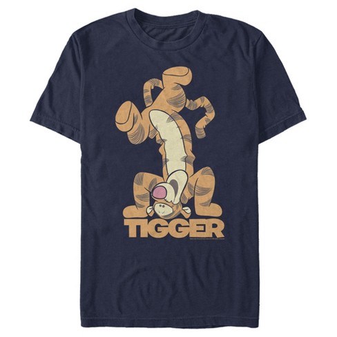 Men's Winnie The Pooh Handstand Tigger T-shirt - Navy Blue - Large : Target
