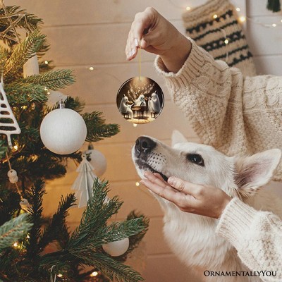 Ghostly Trio Musical Halloween Porcelain Ornament