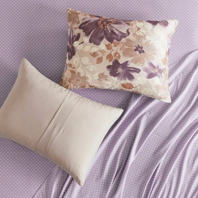 Madison Park Full Willow Floral Comforter Set with Bed Sheet Taupe — фото 5