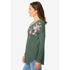 Woman Within Plus Size Washed Thermal V-Neck Tee - 4 of 4