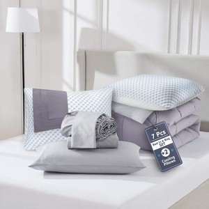 Nestl 9 Piece Reversible Comforter Set, Bed in a Bag, All in one Bed Set with Cooling Pillows - 1 of 4