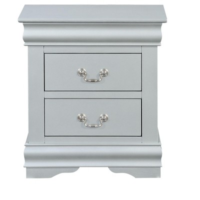 NicBex Nightstand with 2 Drawers,22 inch /21 inch Side Table with Metal Handles and  Elegant Finish,Classic Bedside Table for Bedroom,Living Room