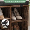 Entryway Shoe Bench with Storage & Cushioned Seat | Wooden Shoe Rack Organizer with Adjustable Shelves & Side Pockets for Hallway, Mudroom & Porch - 3 of 4
