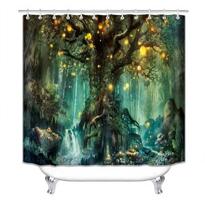 Fantasy Tree Shower Curtains for Bathroom Waterproof Fabric Bath Curtain Durable Soft Stylish Bathroom Decor 72x72 Inch - 1 of 1