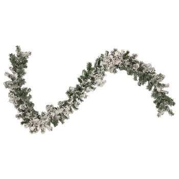 Northlight 9' x 10" Flocked Pine Artificial Christmas Garland - Unlit