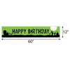 Big Dot of Happiness Zombie Zone - Birthday Zombie Crawl Happy Birthday Decorations Party Banner - 2 of 4