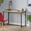 Vinton Modern Industrial Handcrafted Mango Wood Desk Honey Brown/Black - Christopher Knight Home - 2 of 4
