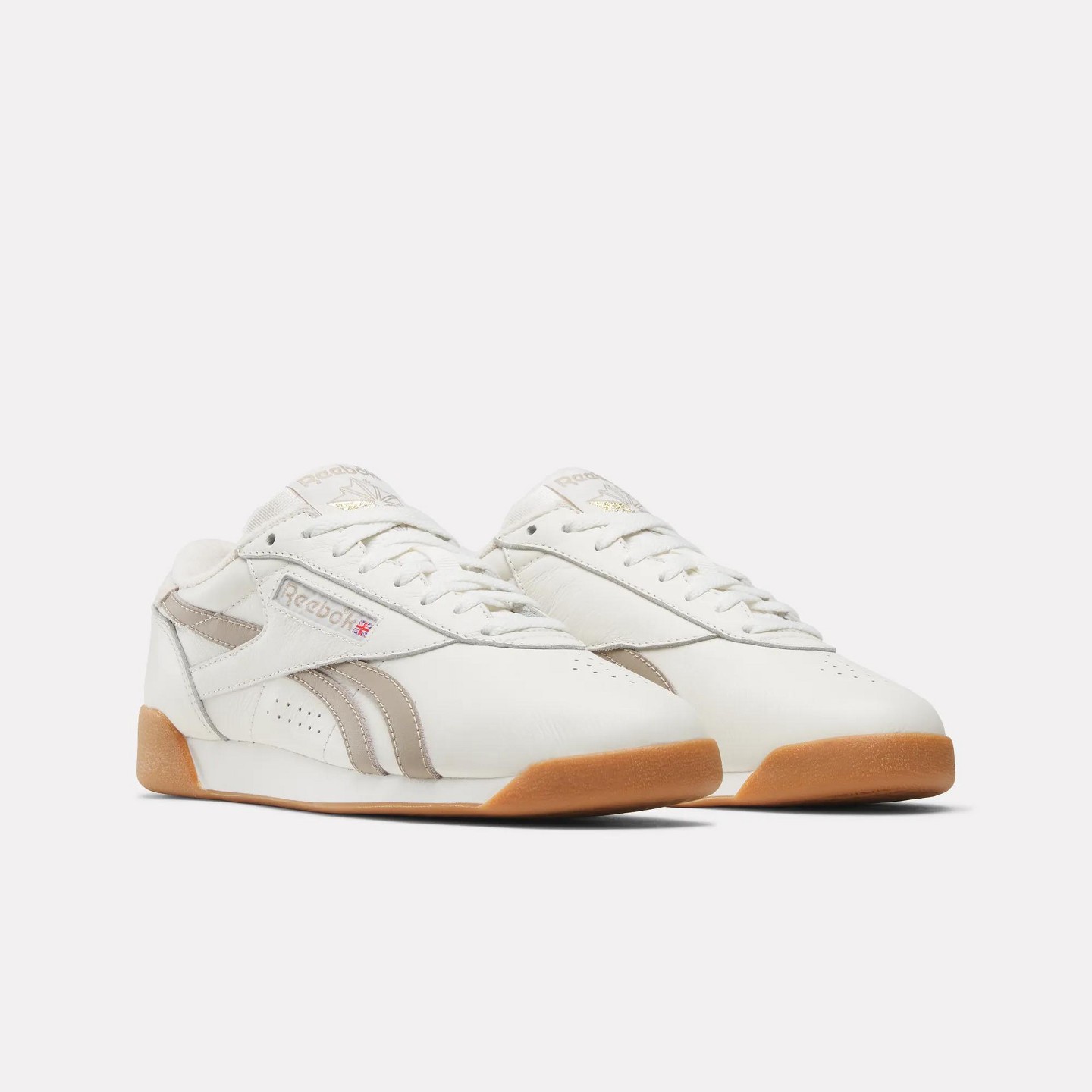 Женские кроссовки Reebok Freestyle Lo Shoes Size 6.5 Chalk/Grainy Grey/Gum, цвет: Серый — фото 4